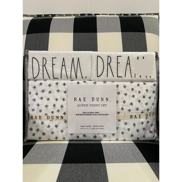Rae Dunn Accessories - NWT Rae Dunn DREAM Queen Sheet Set